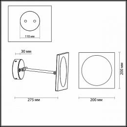 Настенный светильник-зеркало Odeon Light Mirror  - 2